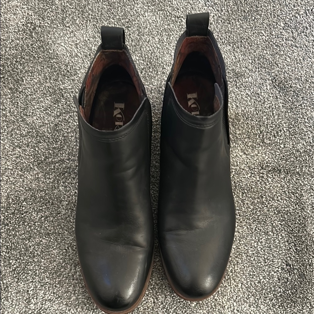 Black Leather Men's Shoes